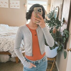 Urban outfitters cropped fitted cardigan